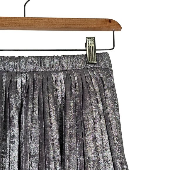 Gap Girls‎ Metallic Silver Pleated Skirt A-Line Elastic Waistband Kids XL 12 NWT - Picture 10 of 10
